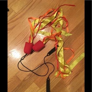 Fire-Colored Ribbon Festival Poi